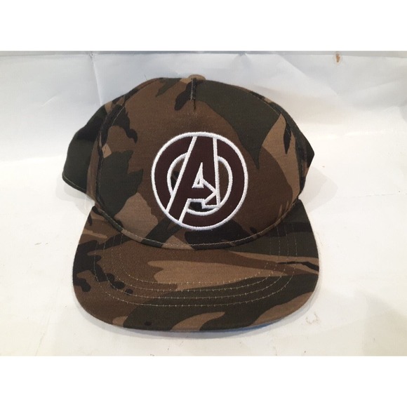 MARVEL Avengers Baseball Style CAMO Hat Cap Strapback Adjustable One Size - Picture 3 of 10